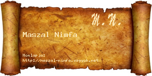Maszal Nimfa névjegykártya